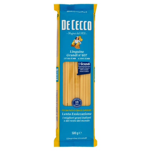 Italian Gourmet E.R. Nudeln & Pasta 24x Pasta De Cecco 100% Italienisch Linguine grandi n. 407 Nudeln 500g + Italian Gourmet Polpa 400g 8001250012159