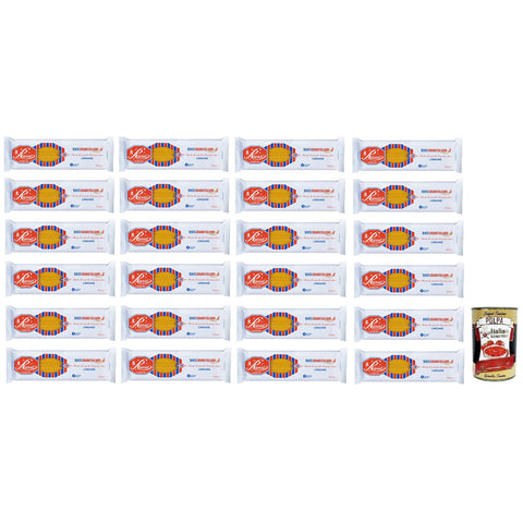 Russo Linguine N°80 Hartweizengrieß Pasta,100% Italienischer Weizen,500g-Packung 24x Original italienisch inkl. Italian Gourmet Polpa di Pomodoro 400g Dose