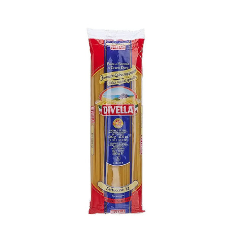 Divella Fettuccine N.12 Hartweizengrieß Pasta Italienische Nudeln 500g Packung 36x Original italienisch inkl. Italian Gourmet Polpa di Pomodoro 400g Dose