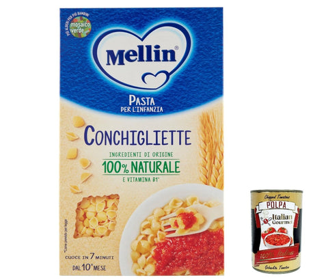Italian Gourmet E.R. Nudeln & Pasta 3x Mellin Conchigliette Pasta , 280g + Italian Gourmet polpa 400g 8017619401199