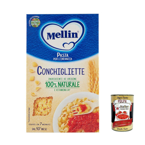 Mellin Conchigliette Pasta 3x 280g inkl. Italian Gourmet polpa 400g Original italienisch