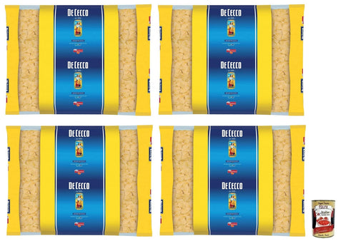 Italian Gourmet E.R. Nudeln & Pasta 4x De Cecco Farfalle Pasta di Semola di Grano Duro Nudeln aus Hartweizengrieß 3Kg Packung + Italian Gourmet Polpa di Pomodoro 400g Dose 8001250180933