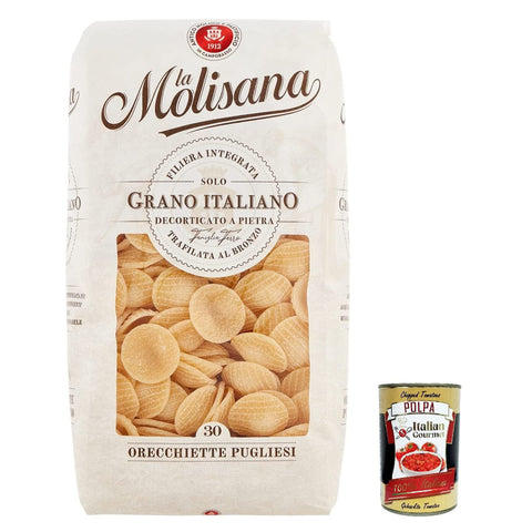 La Molisana Orecchiette Pugliesi N. 30 Pasta Lenta Lavorazione Teigwaren aus Hartweizengrieß Bronze Zeichnung 5x500g Original italienisch