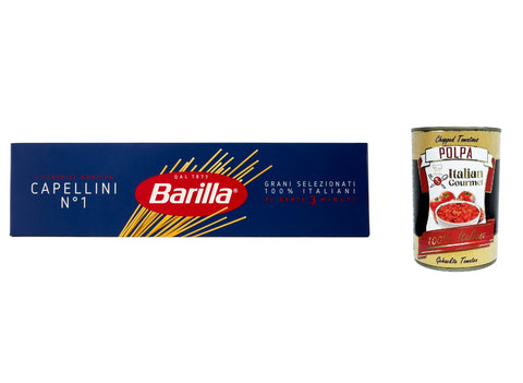 Pasta Barilla Capellini Nr. 1 italienisch Nudeln 500 g pack 5x Original italienisch inkl. Italian Gourmet Polpa 400g