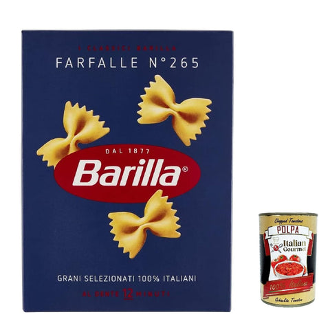 Pasta Farfalle Nr 265 italienisch Nudeln 500 g pack 5x Original italienisch inkl. Italian Gourmet Polpa 400g