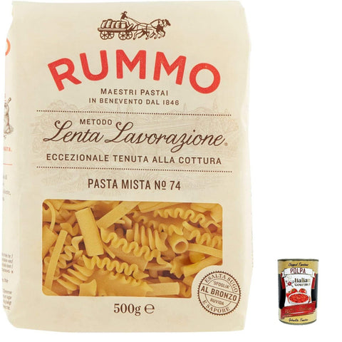 Rummo Pasta Mista N. 74 Hartweizengrieß Pasta Italienische Nudeln Packung 5x500g Original italienisch