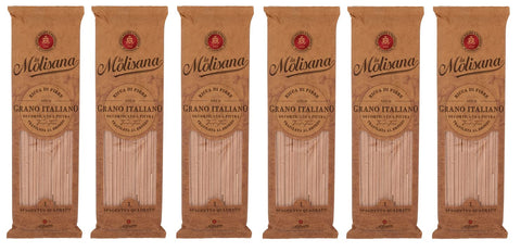 Italian Gourmet E.R. Nudeln & Pasta 6x La Molisana Pasta Integrale Spaghetto Quadrato n°1 Vollkornnudeln Vollkornpasta,100% italienischer Weizen,Bronzepaste 500g Packung + Italian Gourmet Polpa di Pomodoro 400g Dose 8004690611517
