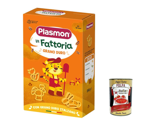 Plasmon La fattoria Pasta di Grano Duro 250 g 6x Original italienisch inkl. Italian Gourmet Polpa 400g