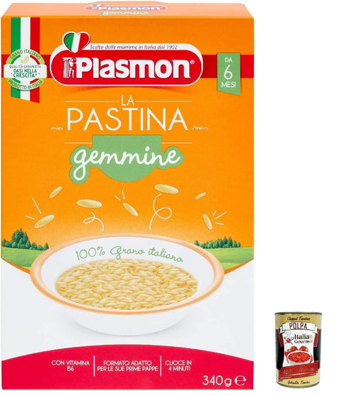Italian Gourmet E.R. Nudeln & Pasta 6x Plasmon Pastina Gemmine 340g + italian Gourmet polpa 400g 8001040012413