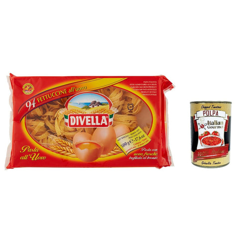 Divella Pasta fettuccine all'uovo n. 94, Eiernudeln, Pasta mit Ei 8x500g Original italienisch