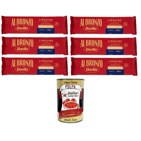 PASTA Al Bronzo Linguine Bronze Gezogene Pasta Rohe Verarbeitungsmethode 6x500g Original italienisch