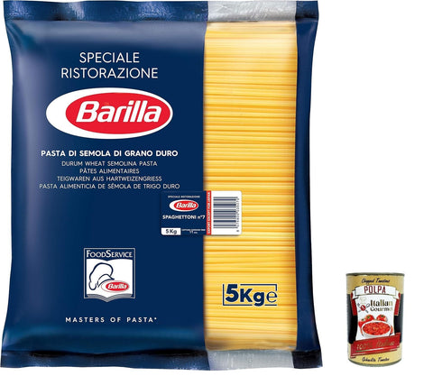 Italian Gourmet E.R. Nudeln & Pasta Pasta Barilla Spaghettoni Ristorante Nr. 7 italienisch Nudeln 5kg pack + Italian Gourmet polpa 8032804040014