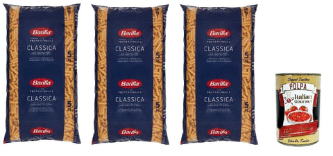 Italian Gourmet E.R. Nudeln & Pasta Pasta Sedani Rigati Ristorante Nr. 94 italienisch Nudeln 3x 5kg pack Catering Foodservice + Italian Gourmet polpa 8032804040014
