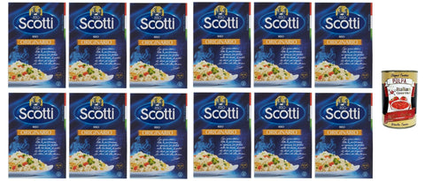 Italian Gourmet E.R. Nudeln & Pasta Riso Scotti Riso Originario, Italienischer Reis, Kleine und Runde Reiskörner, 12x 500g Vakuumverpackung + Italian Gourmet polpa 400g 8032804040014