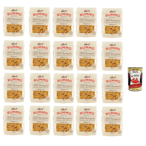 Rummo Radiatori N° 137 Pasta Lenta Lavorazione Teigwaren aus Hartweizengrieß Bronze - Zeichnung 20x 500g inkl. Italian Gourmet polpa 400g Original italienisch