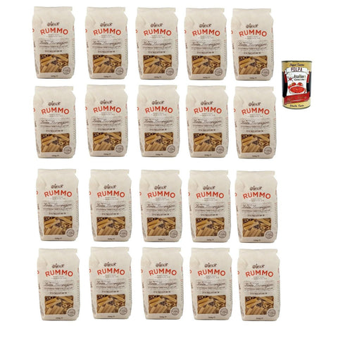 Rummo Ziti Tagliati n° 36 Pasta Lenta Lavorazione Teigwaren aus Hartweizengrieß Bronze - Zeichnung 20x 500g inkl. Italian Gourmet polpa 400g Original italienisch