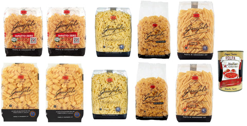 Italian Gourmet E.R. Nudeln & Pasta TESTPAKET Pasta Classic Pasta (10x 500g) Italian Hartweizengrieß Nudeln + Italian Gourmet polpa 400g 8000139000911