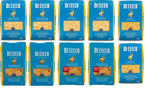Italian Gourmet E.R. Nudeln & Pasta TESTPAKET Pasta De Cecco Classic Pasta ( 10x 500g ) Italian Hartweizengrieß Nudeln + Italian Gourmet polpa 400g 8001250120939