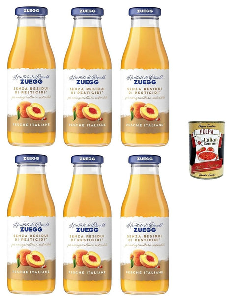 Italian Gourmet E.R. Obst Zuegg Nettare di pesca senza pesticidi Pestizidfreier Pfirsichnektar 6x 500 ml + Italian Gourmet polpa 400g 8000340560839