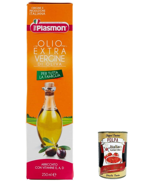Italian Gourmet E.R. Öl & Essig 6x Plasmon Olio Extra Vergine di Oliva 250ml + Italian Gourmet polpa 400g 8001040093054
