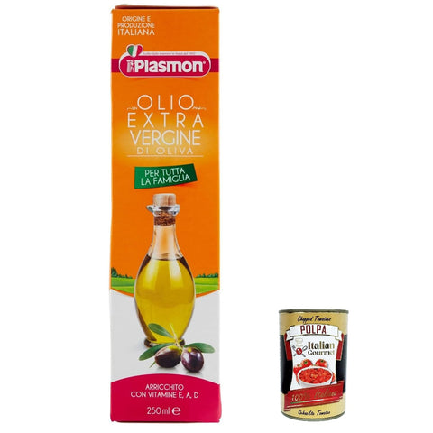 Plasmon Olio Extra Vergine di Oliva 6x 250ml inkl. Italian Gourmet polpa 400g Original italienisch