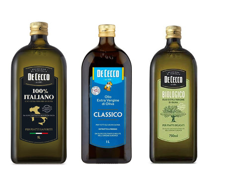 Italian Gourmet E.R. Öl Testpaket De Cecco Speiseöl Olio Extra Vergine Di Oliva Classico 100% italiano Biologico Extra Natives Olivenöl 100% Italienisches Öl 8001250270016