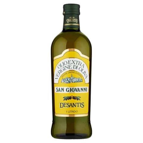 De santis Desantis Olivenöl 1 Liter San Giovanni - extra nativ - Olio Extra Vergine di Oliva 3x Original italienisch inkl. Italian Gourmet Polpa 400g