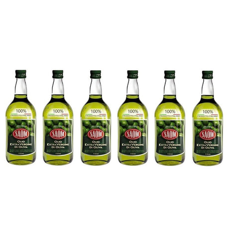 Saom OLIO EXTRA VERGINE DI OLIVA 100% ITALIANO NATIVES OLIVENÖL EXTRA 1LT 100% ÖL 6x Original italienisch