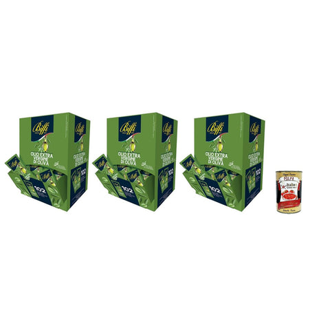 Biffi Olivenöl Extra Vergine, 102 x 10 ml Portionsbeutel, 3er-Pack Original italienisch inkl. Italian Gourmet Polpa 400g