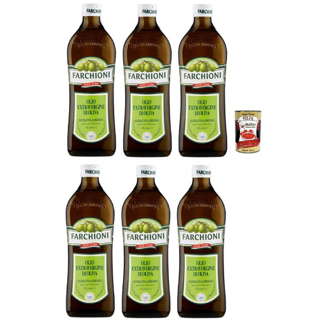 Farchioni Extra vergine di oliva Classico, Extra Natives nativ Olive Olivenöl, olio vergine oliva 6x1l Original italienisch Feinkost