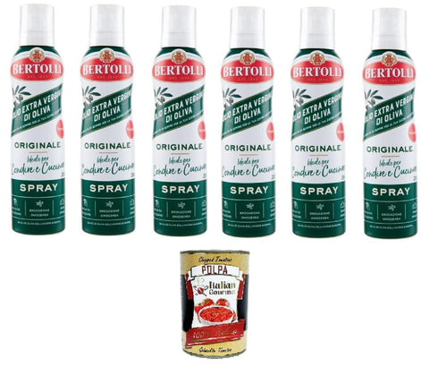 Italian Gourmet E.R. Oliven Original Natives Olivenöl Extra Spray 6x 200 ml + Italian Gourmet polpa 400g 8032804040014