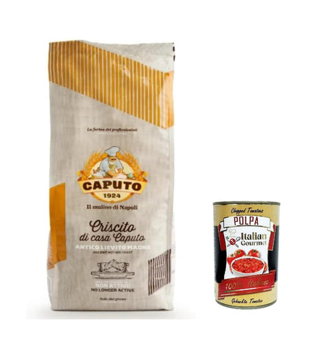 Italian Gourmet E.R. Paniermehl & Knödelbrot 3x Caputo Criscito Lievito Madre Essiccato Getrocknete Mutterhefe Inaktive Natürliche Hefe 1Kg + Italian Gourmet polpa 400g 8014601250735