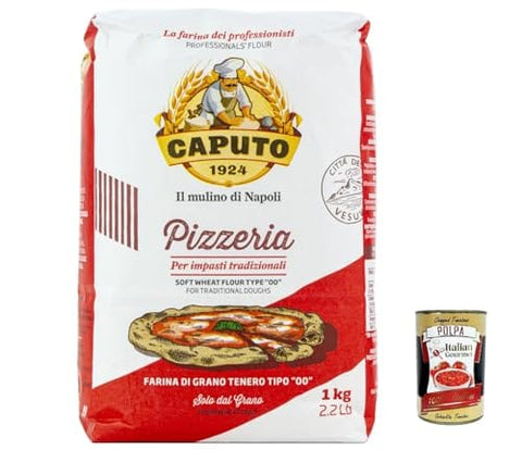 Italian Gourmet E.R. Paniermehl & Knödelbrot 8x Farina Molino Caputo Pizzeria, farina per Pizza Napoli Pizzamehl Pizza Mehl 1kg Tipo 00 ' + Italian Gourmet polpa 400g 8014601036100