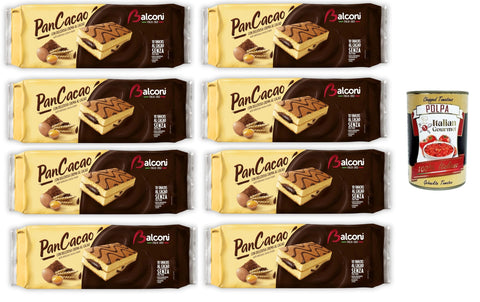 Balconi Pancacao, Morbido pan di spagna e dolce crema al cacao Pancacoa 8x280g Original italienisch Gebäck