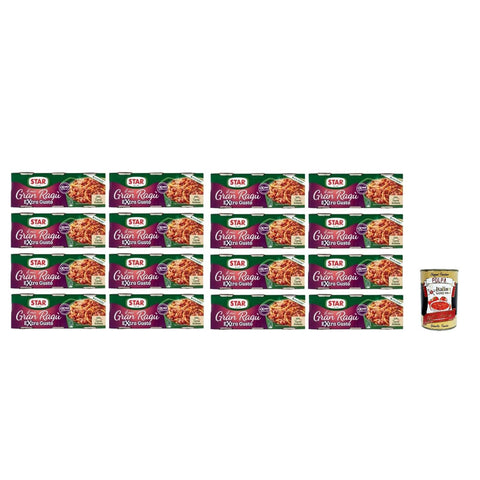 Star Gran Ragù Extra Gusto, Italienische Fleischsoße, 16 Packungen mit 3 dosen à, 100% Fleisch 100g inkl. Italian Gourmet polpa 400g Original italienisch