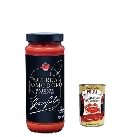 Garofalo Passata di Pomodoro, Tomatenpaste Tomaten sauce 100% Italienisch 700g 12x Original italienisch inkl. Italian Gourmet Polpa 400g