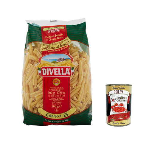 Divella Pasta Specialita' 100% italienische Casarecce 25, nudeln 500g 20x Original italienisch inkl. Italian Gourmet Polpa 400g