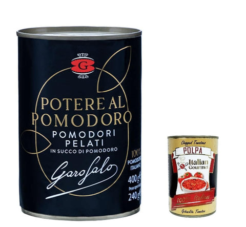 Italian Gourmet E.R. Pasta & Saucen 24x Pomodori pelati in succo di pomodoro, geschälte Tomaten 100% italienische Tomaten 400 g Tomatensauce + Italian Gourmet polpa 400g 8000139938313