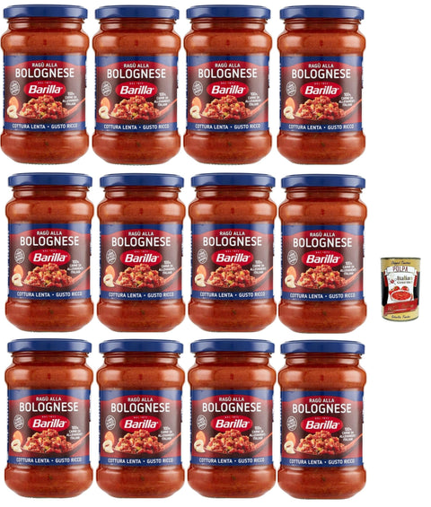 Italian Gourmet E.R. Pasta & Saucen Sugo Ragù alla Bolognese, salsa, Fertige italienische Tomatensauce und ausgewähltes glutenfreies Fleisch 12x 400g + Italian Gourmet polpa 400g 8032804040014