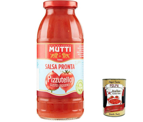 Italian Gourmet E.R. Pastasaucen 12x Mutti Salsa Pronta Pomodoro Pizzutiello Tomatensauce 100% Italienisch 300g + Italian Gourmet polpa 400g 8005110001727