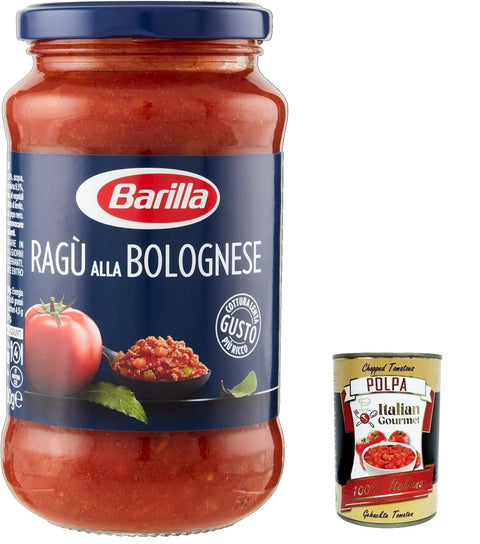 Italian Gourmet E.R. Pastasaucen 3x Sugo Ragù alla Bolognese, Sauce bereit für italienische Tomate und ausgewähltes Fleisch ohne Gluten, 400 g + Italian Gourmet polpa 400g 8076809500883