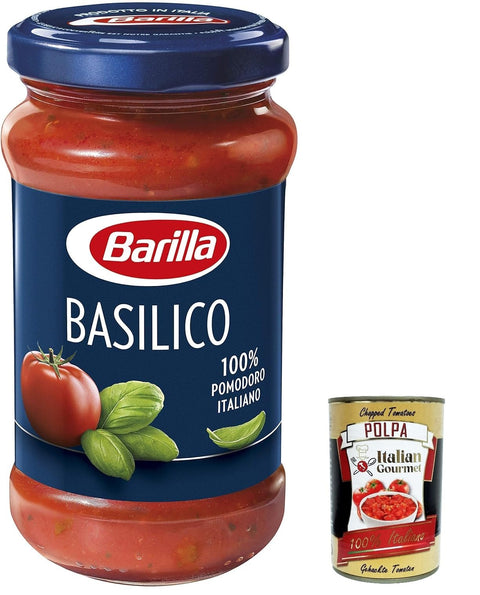 Italian Gourmet E.R. Pastasaucen 6x Barilla Pastasauce sugo al Basilico classica – Basilikum-Sauce 400g + Italian Gourmet polpa 400g 8076809513739