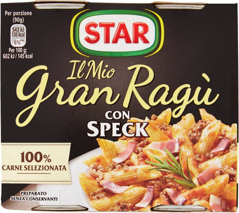 Italian Gourmet E.R. Pastasaucen 8x Il mio Gran ragu Star speck tomatensauce 2x 180g sauce mit speck Tomatensuppe 8000050017470