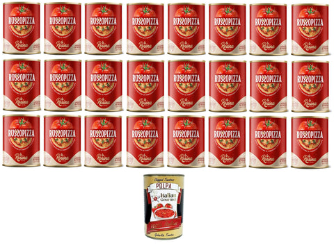 Italian Gourmet E.R. Pastasaucen La Rosina RussoPizza Polpa Finissima di Pomodoro Tomatenmark 24x400gr + Italian Gourmet polpa 400g 8032804040014