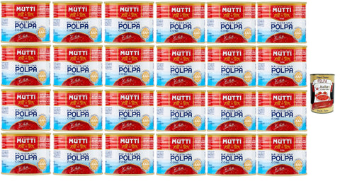 Italian Gourmet E.R. Pastasaucen Mutti polpa di Pomodoro Tomatenpulpe Tomaten sauce 100% Italienisch 24x 210g dose + Italian gourmet Polpa 8032804040014