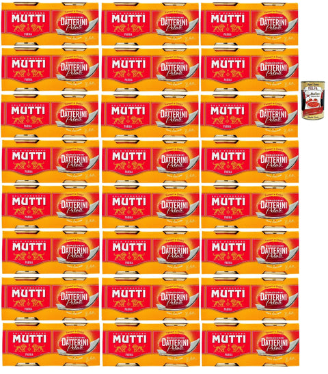 Italian Gourmet E.R. Pastasaucen Mutti salsa datterini pomodorini pelati, Mutti Datterini geschälte Kirschtomaten, Zart und Süßigkeiten, pasta sauce, 100% italienische Tomaten 48x 220g + Italian Gourmet polpa 400g 8032804040014