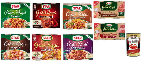 Italian Gourmet E.R. Pastasaucen Testpaket Star ragù sughi pronti Fertige Saucen 8x (2x180g) 100% Italienisch + Italian gourmet polpa 400g 80024897