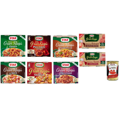 Star Testpaket Star ragù sughi pronti Fertige Saucen 8x ( ) 100% 2x180g inkl. Italian Gourmet polpa 400g Original italienisch