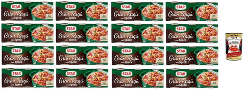 Star il mio Gran Ragù Speck mit 100% italienischem Fleisch und Speck, 16er-Pack mit 3 Dosen à 100g Original italienisch inkl. Italian Gourmet Polpa 400g