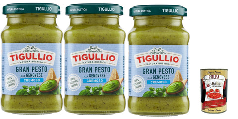 Star Tigullio GranPesto Cremoso Pesto alla Genovese mit Basilikum, cremig Sauce, Glutenfrei 3x190g Original italienisch